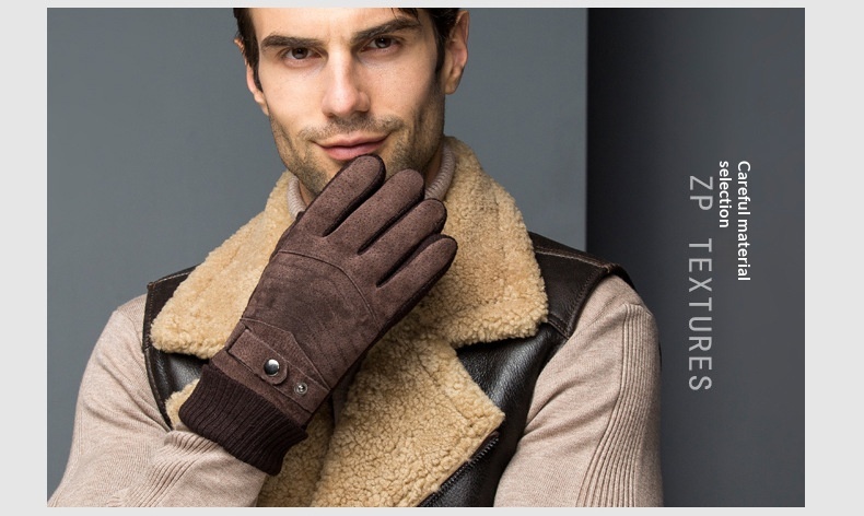 Guanti da motociclista invernali da uomo in vera pelle di maiale, resistenti al freddo, con touchscreen, foderati in pile spesso e caldi_voghion.com