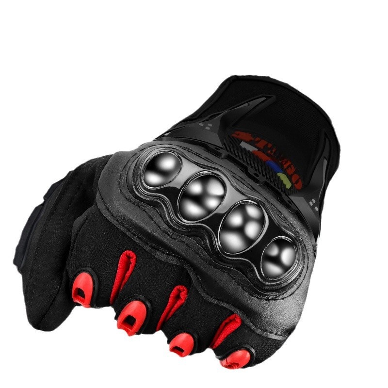 boy Boy Boy Men's Winter Motorcycle Riding Gloves, Cold-Proof, Warm, Rider, Off-Road, Anti-Slip, All-Season, Women's Half Gloves_voghion.com
