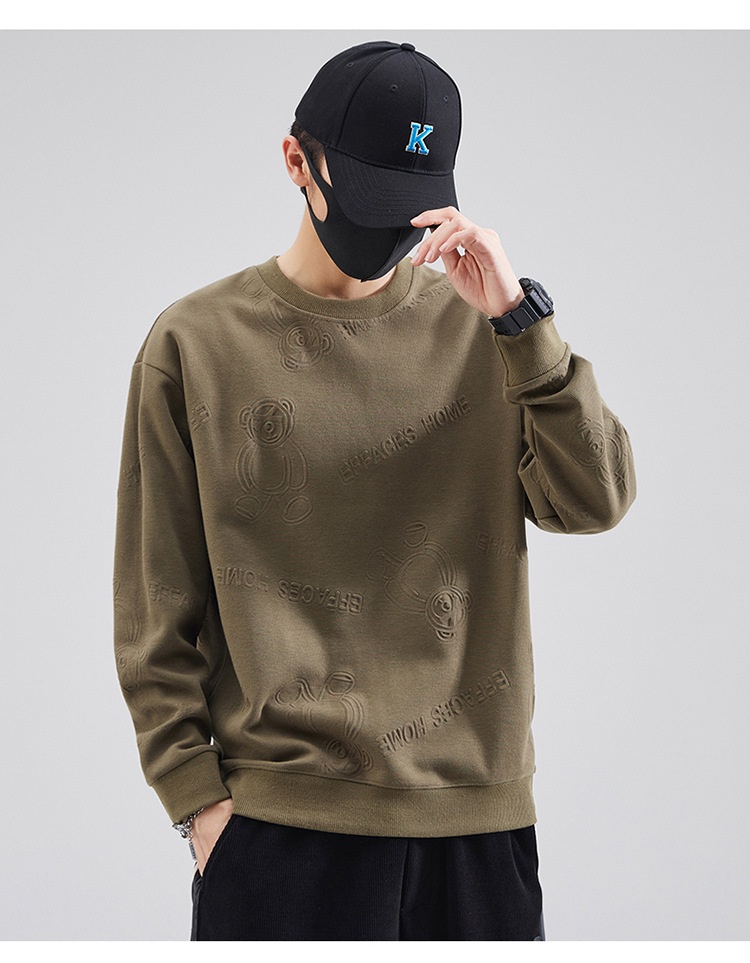 Garçon Garçon Shanggu Fashion 2025 Tenue Homme Col Rond Manches Longues Hiver Nouveau Sweat-shirt à Capuche Épais Haut Tendance_voghion.com