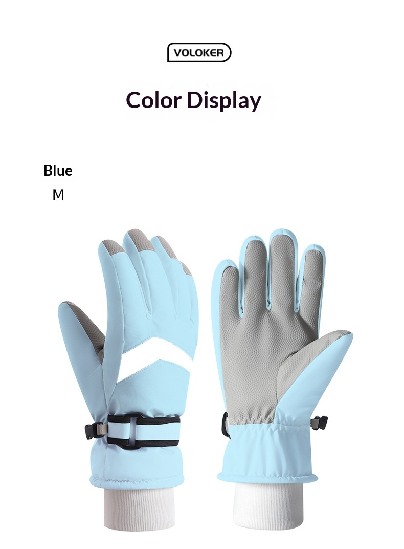 boy Boy Boy Women's Ski Winter Sports Outdoor Men's Warm Fleece Lined Windproof Cold-Proof Touchscreen Cycling Gloves_voghion.com
