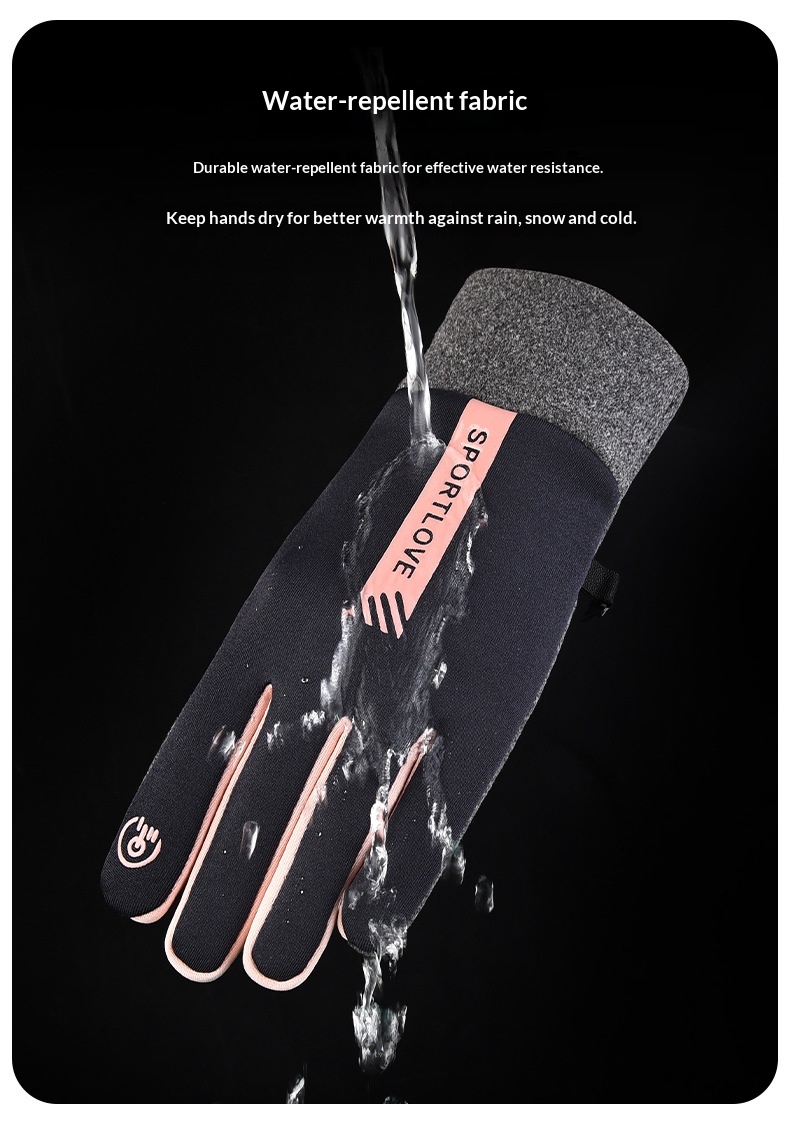 boy Boy Boy Winter Warm Anti-Slip Touchscreen Gloves For Men And Women, Fleece-Lined, Outdoor Sports, Skiing, Waterproof, Motorcycle_voghion.com