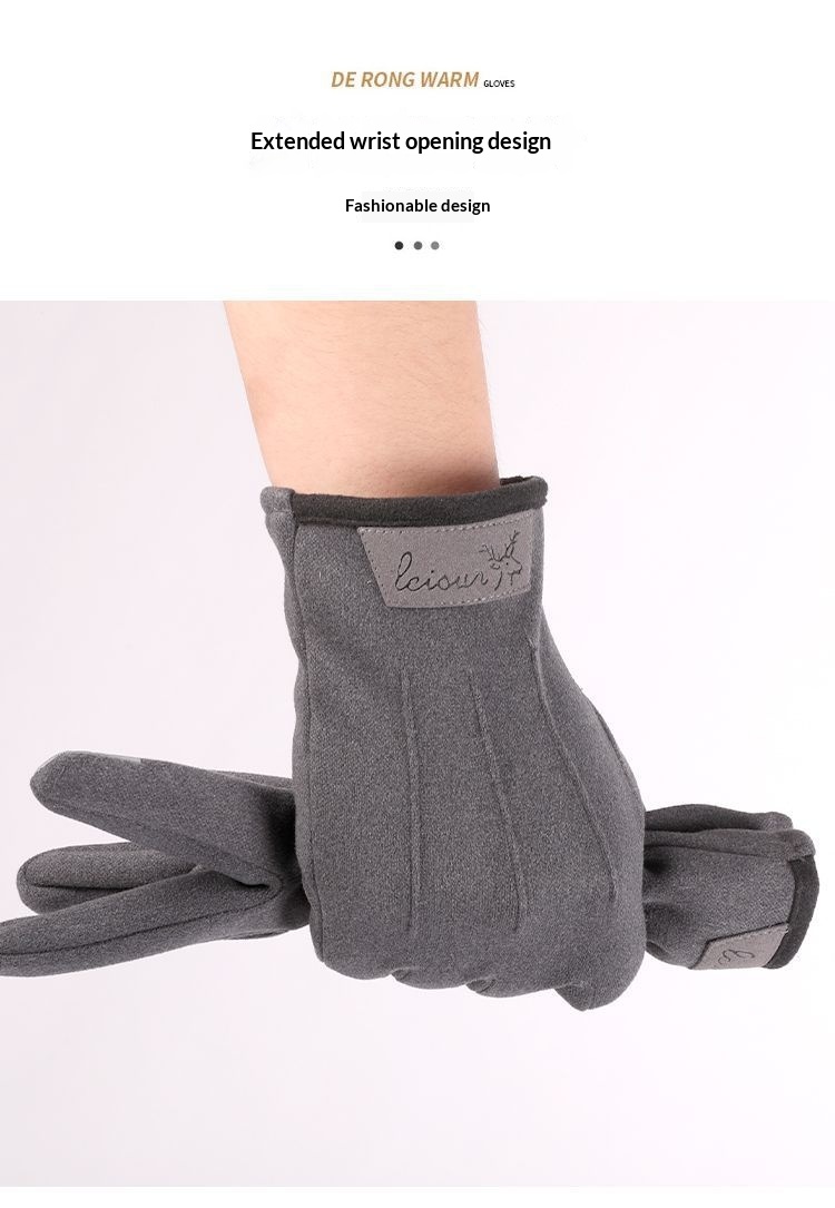 Herrenhandschuhe aus Thermofleece, warm, winddicht, Touchscreen-geeignet, kältebeständig, ideal zum Autofahren, Radfahren, für Herbst und Winter, geeignet für Angler und E-Bikes_voghion.com
