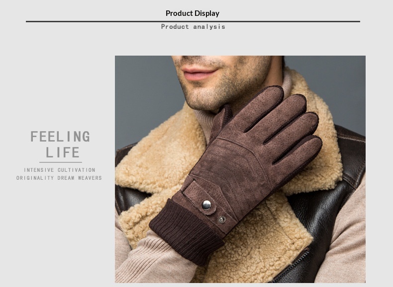 Guanti da motociclista invernali da uomo in vera pelle di maiale, resistenti al freddo, con touchscreen, foderati in pile spesso e caldi_voghion.com