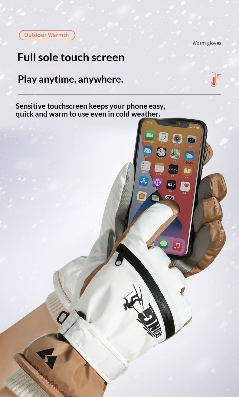 Guanti da sci invernali da donna Boy Boy, caldi, touchscreen, antifreddo, adatti per giocare sulla neve, resistenti all'acqua, spessi, foderati in pile, per ciclismo,_voghion.com