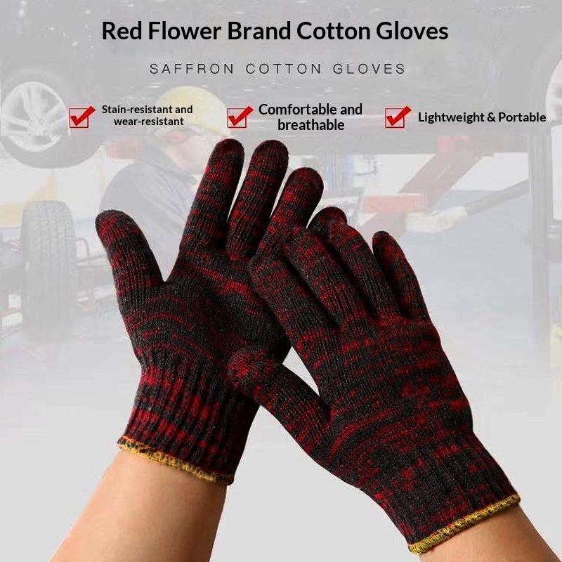 Guanti da lavoro in filato di cotone per uomo, taglia unica, resistenti e spessi, all'ingrosso, invernali_voghion.com