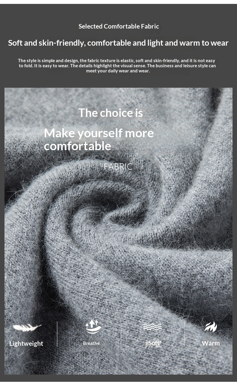 ragazzo Ragazzo Ragazzo Ragazzo 2025 Autunno Inverno Nuovo Maglione Lavorato a Maglia Mezzo Collo Alto Addensato Caldo Lavabile in Lavatrice Strato di Base Maglieria da Uomo_voghion.com