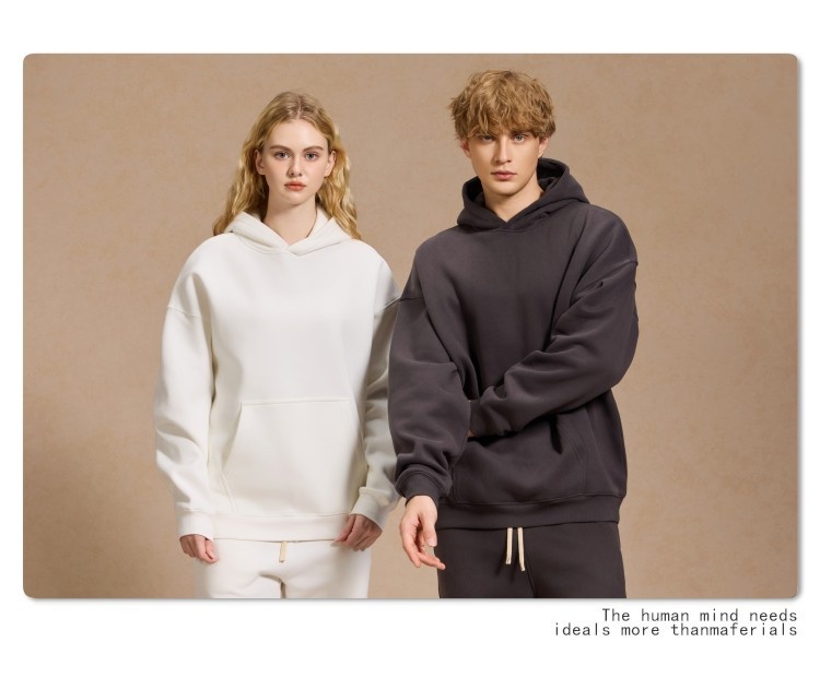 Chłopiec Chłopiec Jesień Zima Nowy Luźny Polar 350G Męska Oversize Gruba Bluza Z Kapturem Modna Marka Męska Bluza_voghion.com