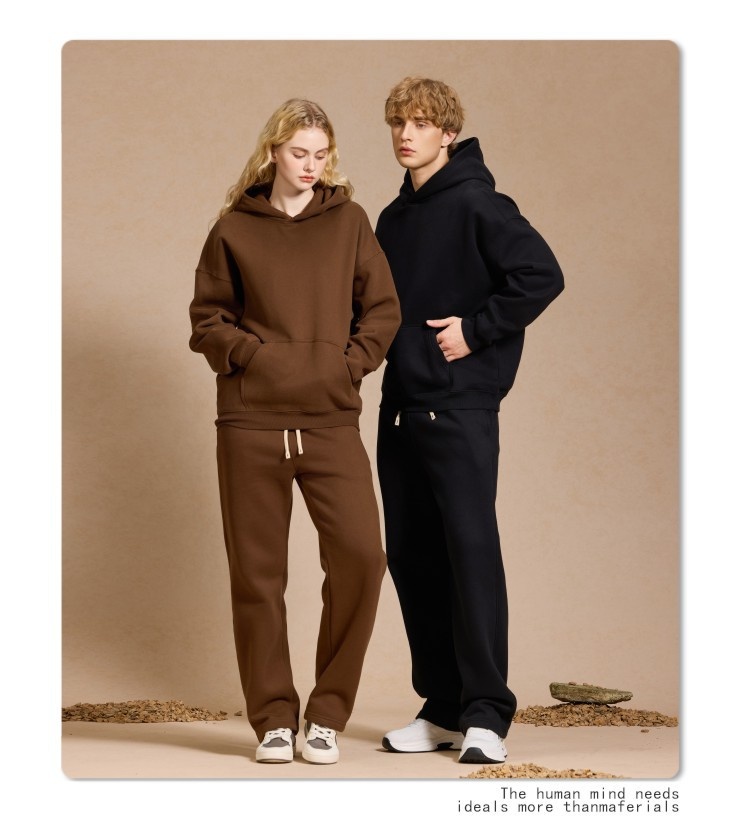 Chłopiec Chłopiec Jesień Zima Nowy Luźny Polar 350G Męska Oversize Gruba Bluza Z Kapturem Modna Marka Męska Bluza_voghion.com