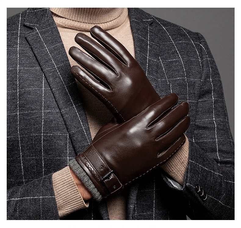 Boy Boy Boy Vera Pelle per Uomo, Autunno e Inverno, Foderato in Pile, Caldo, Ispessito, Guida, Equitazione, Affari, Regalo, Primo Strato_voghion.com