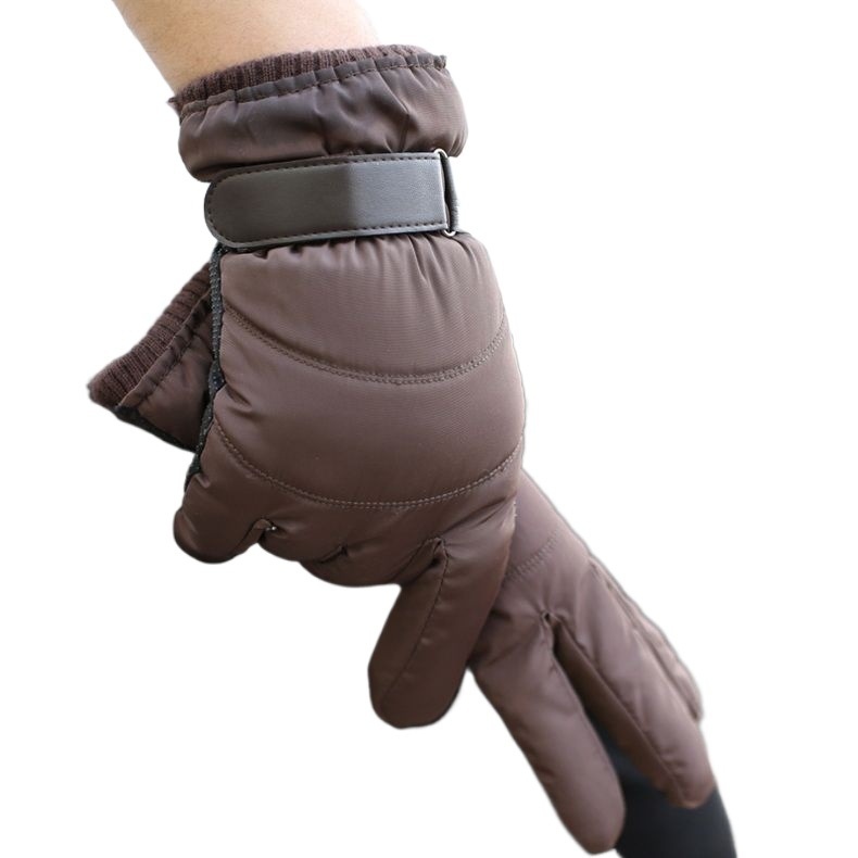 boy Boy Boy Down Cotton Winter Warm Motorcycle Riding Waterproof Cold-proof Fleece-lined Thickened Outdoor Ski Gloves Men_voghion.com
