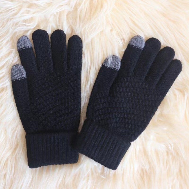 Junge Jungen Fahrradhandschuhe Warmes Fleece Touchscreen Schüler Winter Damen Radfahren Sport Winddicht Kältedicht Herren Autofahren_voghion.com