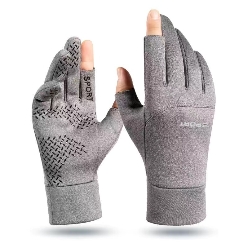 boy Boy Boy Warm Fleece-Lined New Autumn Winter Outdoor Sports For Men And Women Cycling Hiking Waterproof Cold-Proof Gloves_voghion.com