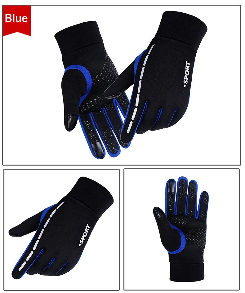 boy Boy Boy Touchscreen Outdoor With Fleece For Men, Running, Windproof, Sports, Cycling, Full Finger, Winter Mountaineering,_voghion.com