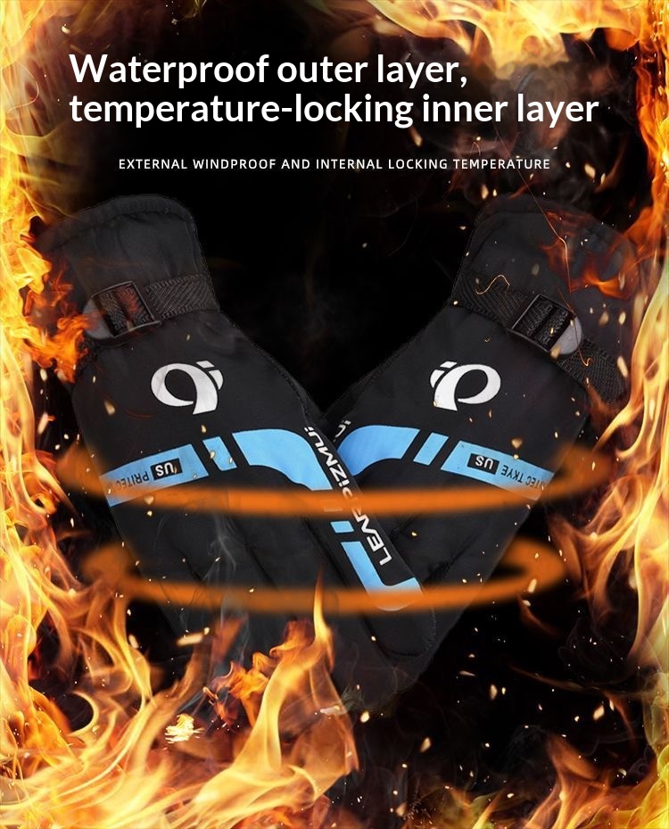 Jungen-Winterhandschuhe, warm, fleecegefüttert, dick, winddicht, rutschfest, für Herren, geeignet für E-Bike, Motorrad, Outdoor-Aktivitäten und Skifahren_voghion.com