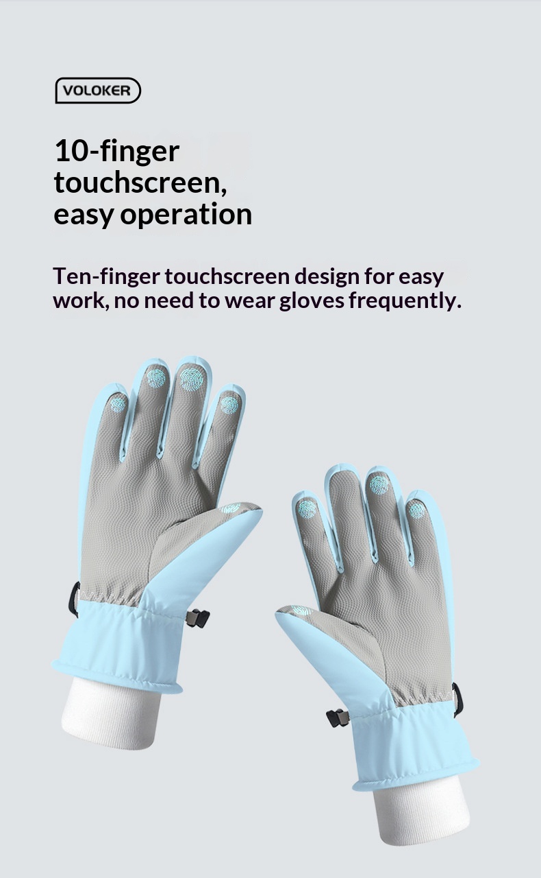 boy Boy Boy Women's Ski Winter Sports Outdoor Men's Warm Fleece Lined Windproof Cold-Proof Touchscreen Cycling Gloves_voghion.com