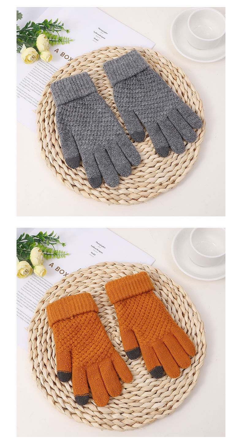 Junge Jungen Fahrradhandschuhe Warmes Fleece Touchscreen Schüler Winter Damen Radfahren Sport Winddicht Kältedicht Herren Autofahren_voghion.com