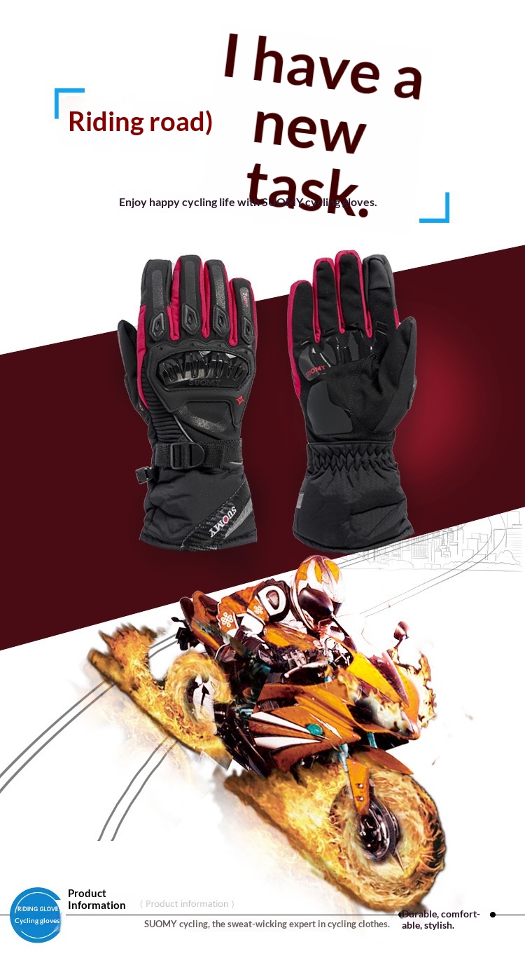 Boy Boy Supply Motorradhandschuhe, wasserdicht, warm, für den Winter, Motorradfahrer, sturzsicher, Offroad, dick, lang, für Herren_voghion.com