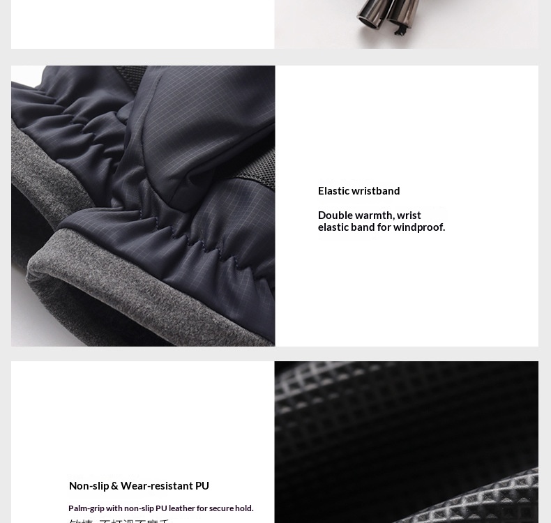 Ragazzo Ragazzo Ragazzo Nuovo Caldo Uomo Inverno Foderato in Pile Addensato Antiscivolo Guanti Antivento per Sci Ciclismo all'Aperto per Donna Produttore_voghion.com