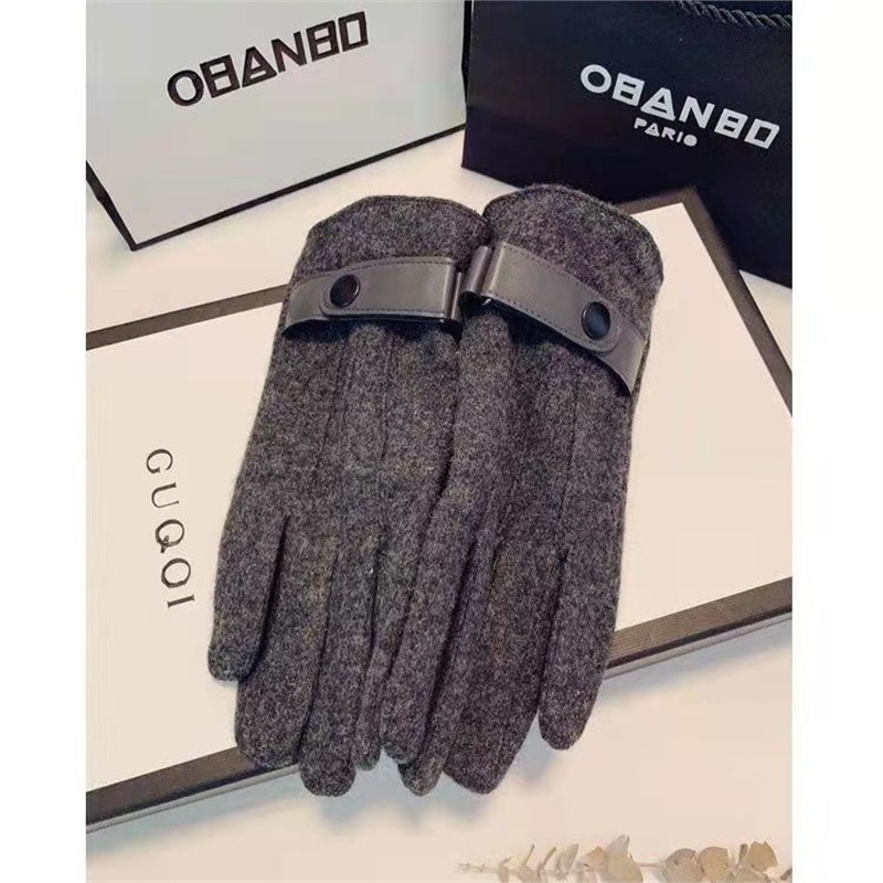 Herren-Handschuhe aus Wolle mit Touchscreen-Funktion, Winterfleece-gefüttert, dick, warm, kältebeständig, winddicht, stylisch, lässig, zum Autofahren und Reiten_voghion.com