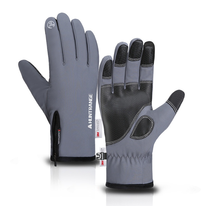 Boy Herren-Skihandschuhe, kältebeständig, Touchscreen-kompatibel, warm, 3M Thinsulate™-Fleece, antibakteriell, reflektierend, Nachtsicht_voghion.com