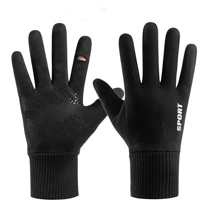 Boy Boy Boy Warme, kältebeständige Angeljacke für Herren, Herbst und Winter, winddicht, Touchscreen, dickes Fleece, Klapphülle, Wildleder, reflektierend_voghion.com