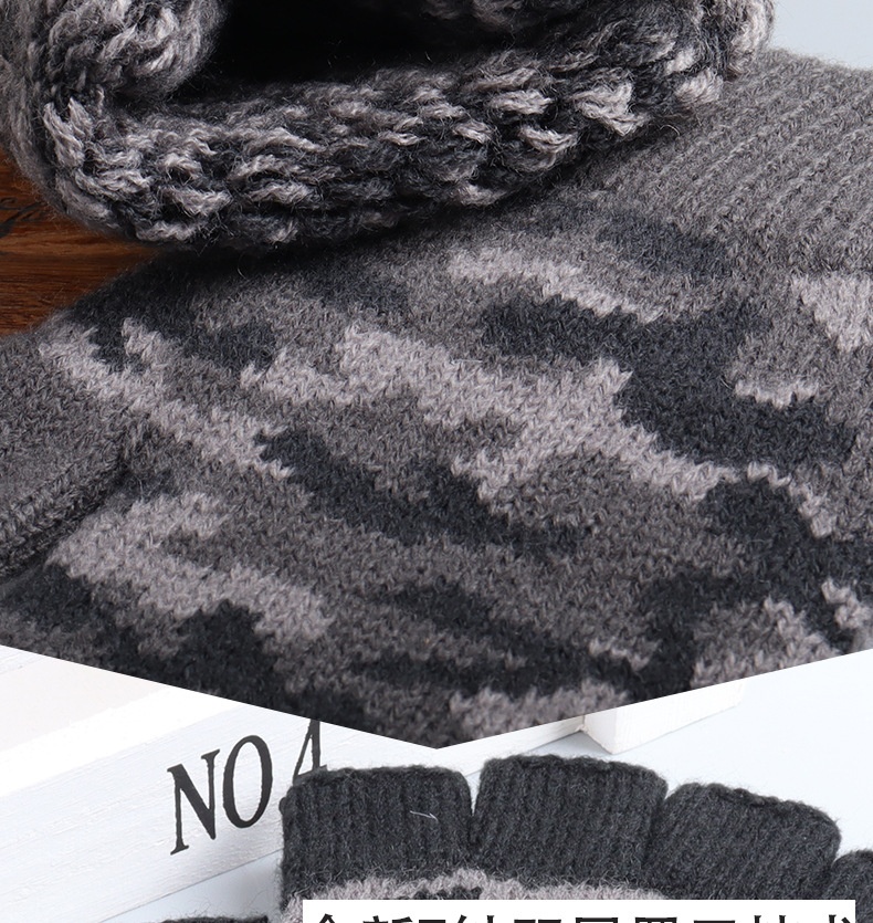 Neue Camouflage-Halbfingerhandschuhe für Herren, Winterhandschuhe für Damen, Büro und Studenten, kältebeständige Touchscreen-Handschuhe für den Außenbereich_voghion.com