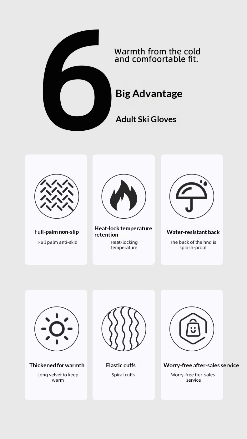 boy Boy Boy Women's Ski Winter Sports Outdoor Men's Warm Fleece Lined Windproof Cold-Proof Touchscreen Cycling Gloves_voghion.com