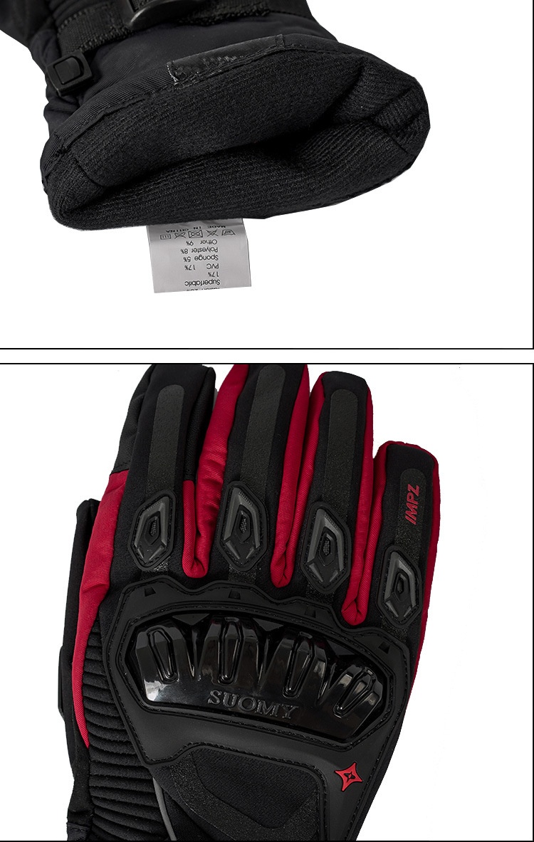 Boy Boy Supply Motorradhandschuhe, wasserdicht, warm, für den Winter, Motorradfahrer, sturzsicher, Offroad, dick, lang, für Herren_voghion.com