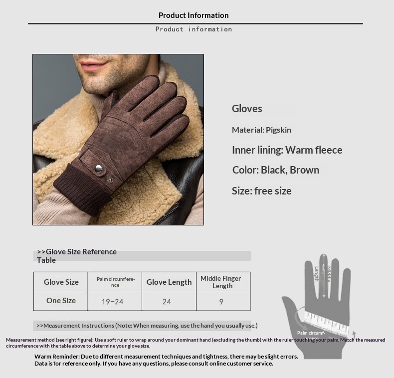 Guanti da motociclista invernali da uomo in vera pelle di maiale, resistenti al freddo, con touchscreen, foderati in pile spesso e caldi_voghion.com