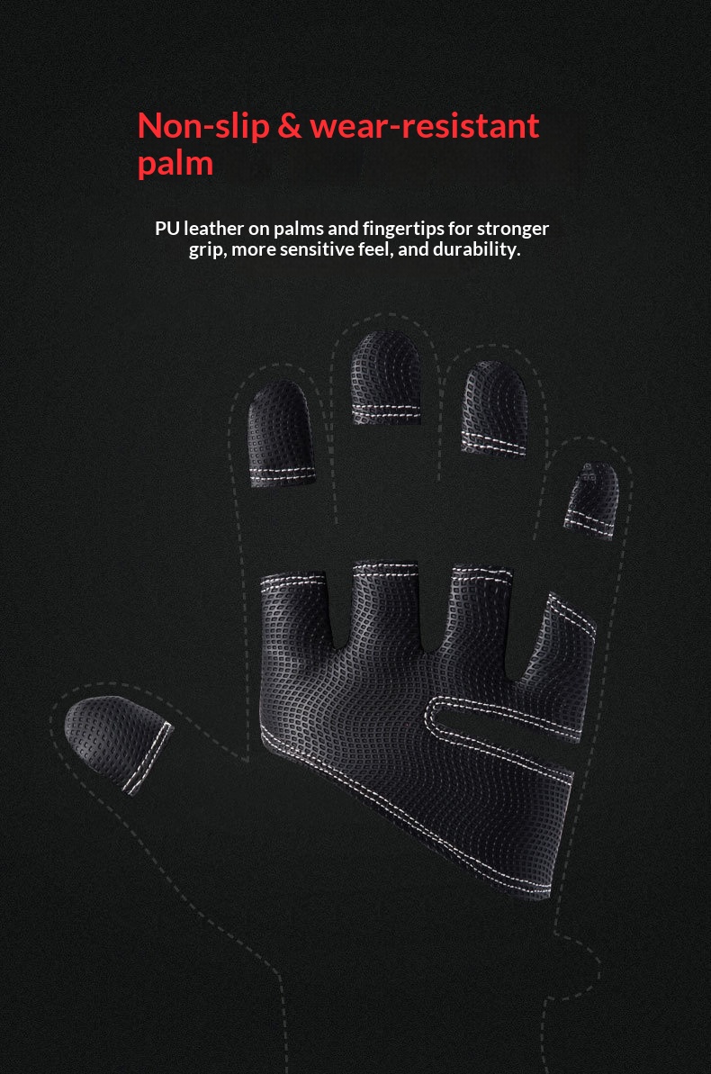 Junge Junge Junge Herbst und Winter Warm Sport Radfahren Winddicht Wasserabweisend Rutschfest Finger Touchscreen Zwei-Finger-Bedienung Angeln_voghion.com