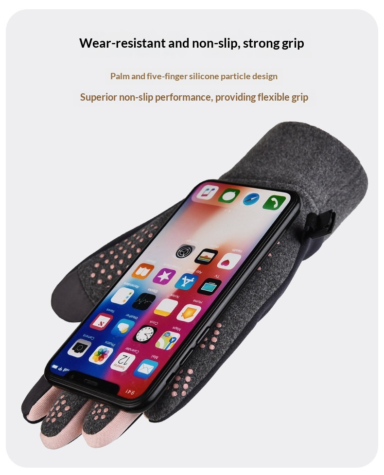 boy Boy Boy Winter Warm Anti-Slip Touchscreen Gloves For Men And Women, Fleece-Lined, Outdoor Sports, Skiing, Waterproof, Motorcycle_voghion.com