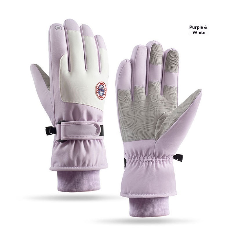 boy Boy Boy Ski Winter Warmth Cold Protection Thickened Anti-Slip Splash-Proof Outdoor Mountaineering Cycling Touchscreen Thermal_voghion.com