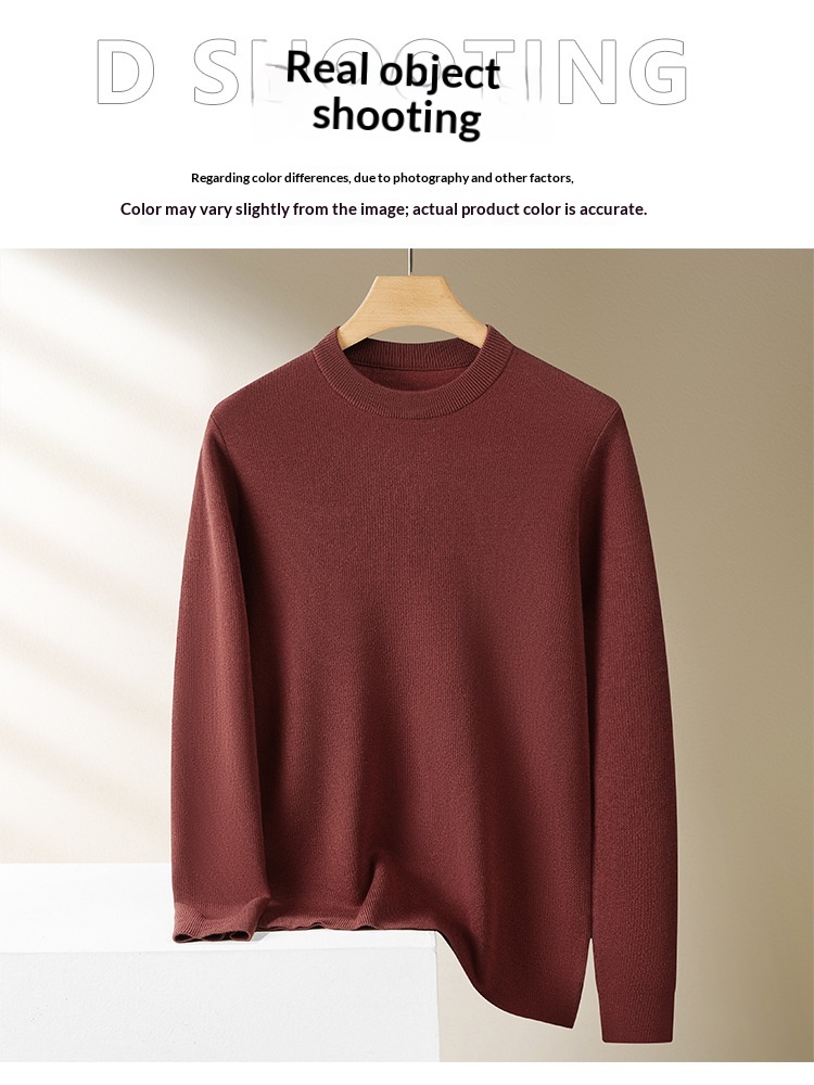 boy Boy Boy Boy Boy Parson Dragon Autumn Winter Round Neck Pullover Thickened Warm Versatile Men's Wool Sweater Slim Fit Base Layer_voghion.com