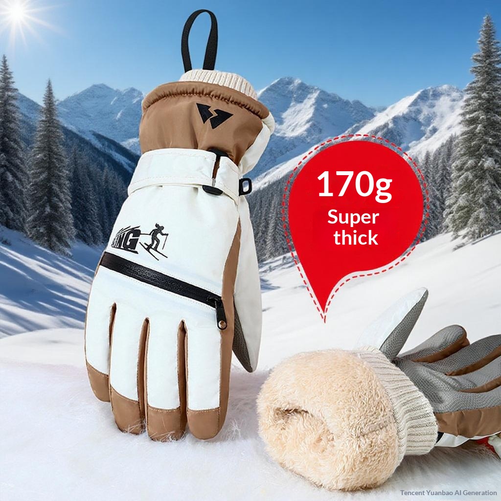 Guanti da sci invernali da donna Boy Boy, caldi, touchscreen, antifreddo, adatti per giocare sulla neve, resistenti all'acqua, spessi, foderati in pile, per ciclismo,_voghion.com