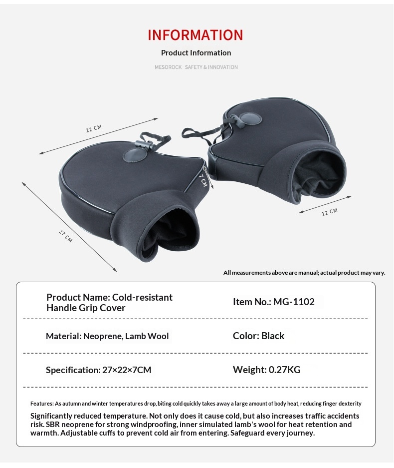 boy Boy Boy Motorcycle Handlebar Covers Fleece-Lined Warm Gloves Winter Riding Cold-Proof Windproof Handg Electric Bike Wrist_voghion.com