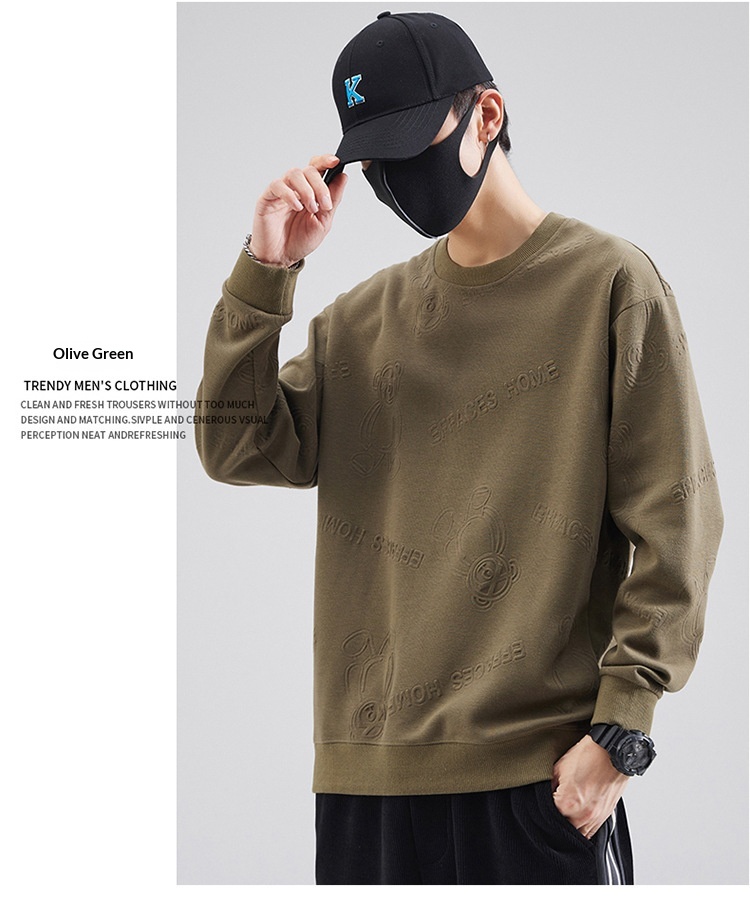 Garçon Garçon Shanggu Fashion 2025 Tenue Homme Col Rond Manches Longues Hiver Nouveau Sweat-shirt à Capuche Épais Haut Tendance_voghion.com