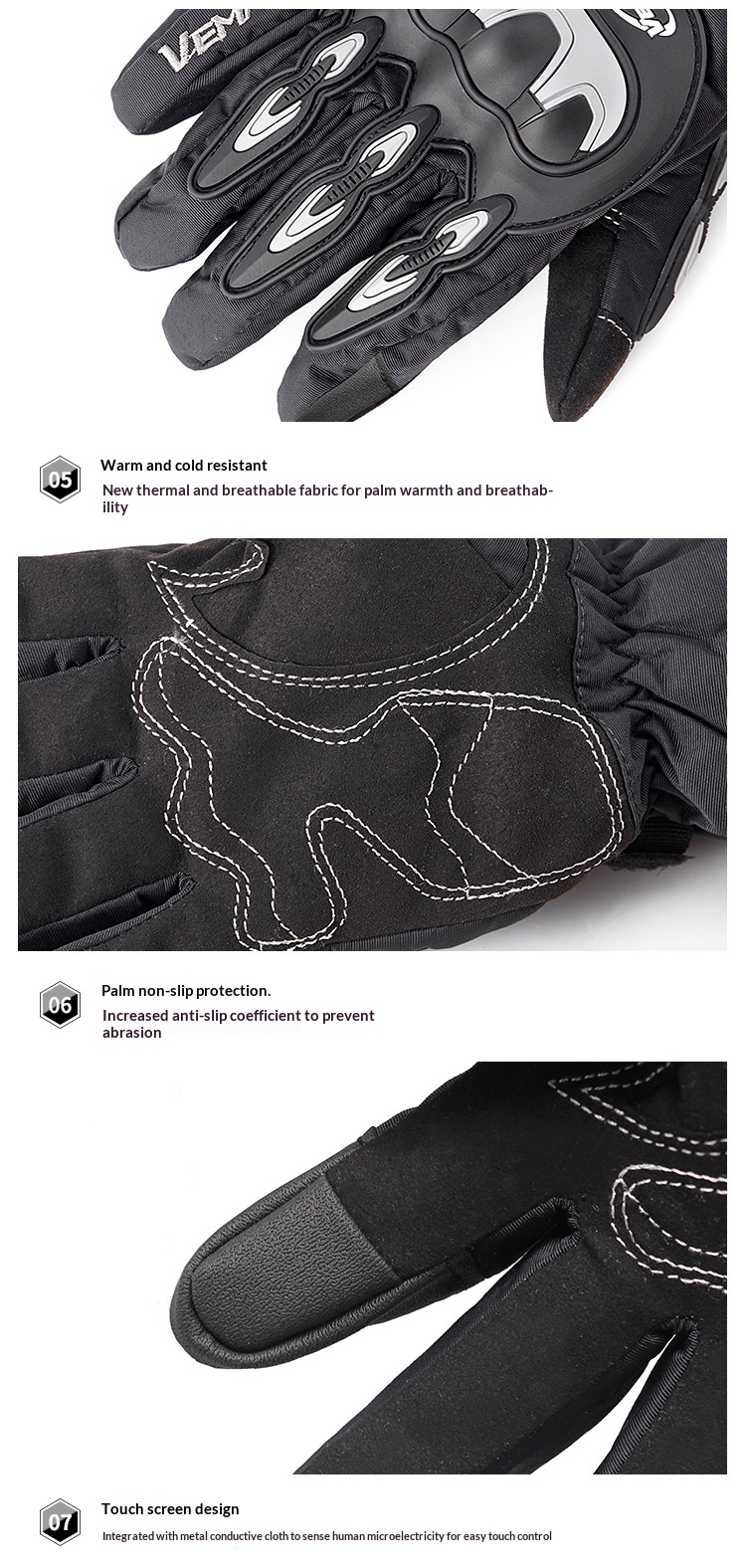 Guanti da moto invernali impermeabili per uomo, guanti da equitazione touchscreen, guanti antivento termici antifreddo per veicoli elettrici_voghion.com