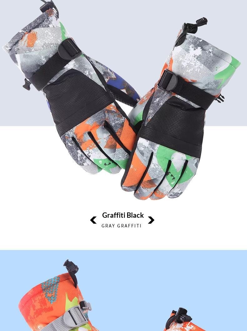 boy Boy Boy Winter Couple Ski Men Outdoor Cycling Waterproof Women Fleece Lined Warm Cold-Proof Five-Finger Touchscreen N07 Gloves_voghion.com