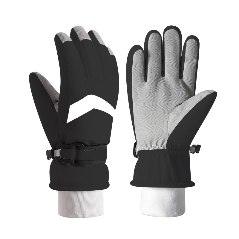 boy Boy Boy Women's Ski Winter Sports Outdoor Men's Warm Fleece Lined Windproof Cold-Proof Touchscreen Cycling Gloves_voghion.com