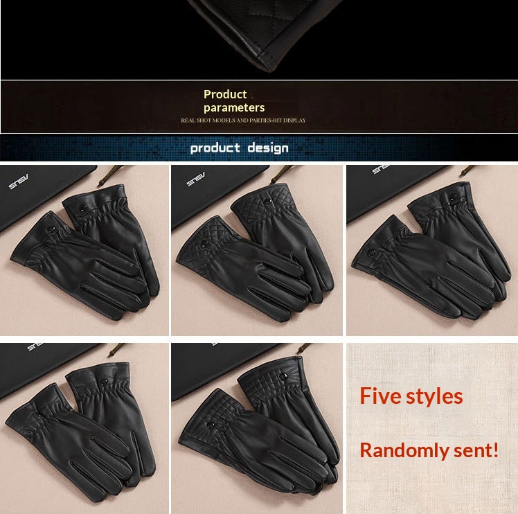 boy Boy Boy Wholesale Men's Gloves Winter Outdoor Riding Motorcycle Women's Washable Leather Touchscreen Warm Windproof Fleece In_voghion.com