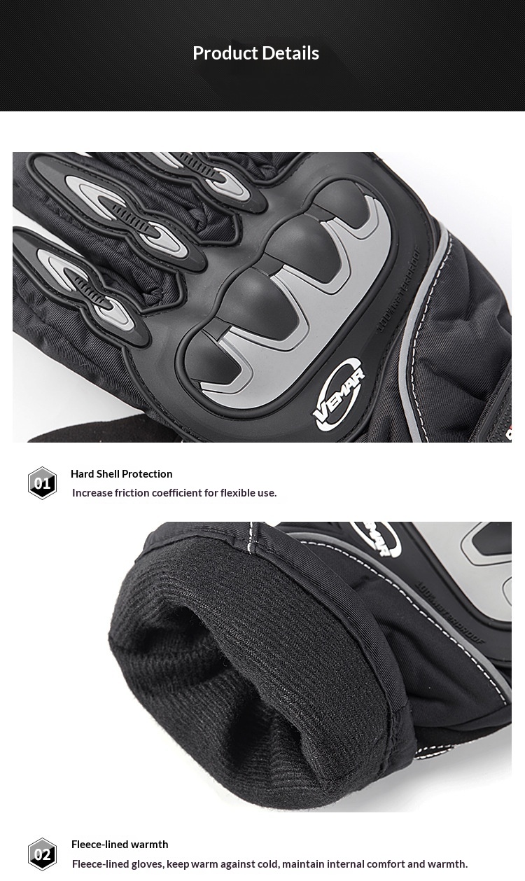 Guanti da moto invernali impermeabili per uomo, guanti da equitazione touchscreen, guanti antivento termici antifreddo per veicoli elettrici_voghion.com