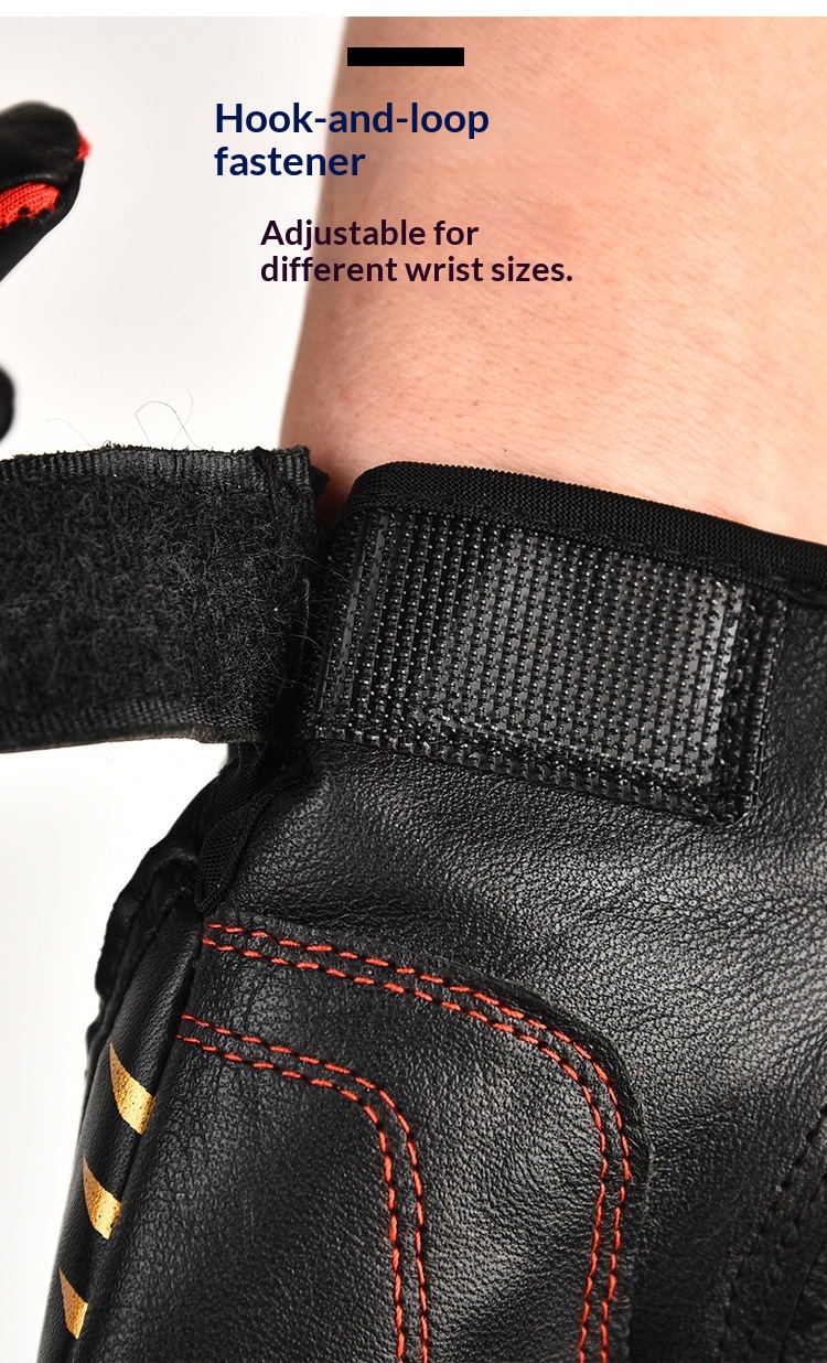 Herrenhandschuhe aus echtem Leder, warm, dreifingrig, wasserdicht, ideal zum Angeln, Fitness und für Outdoor-Aktivitäten._voghion.com