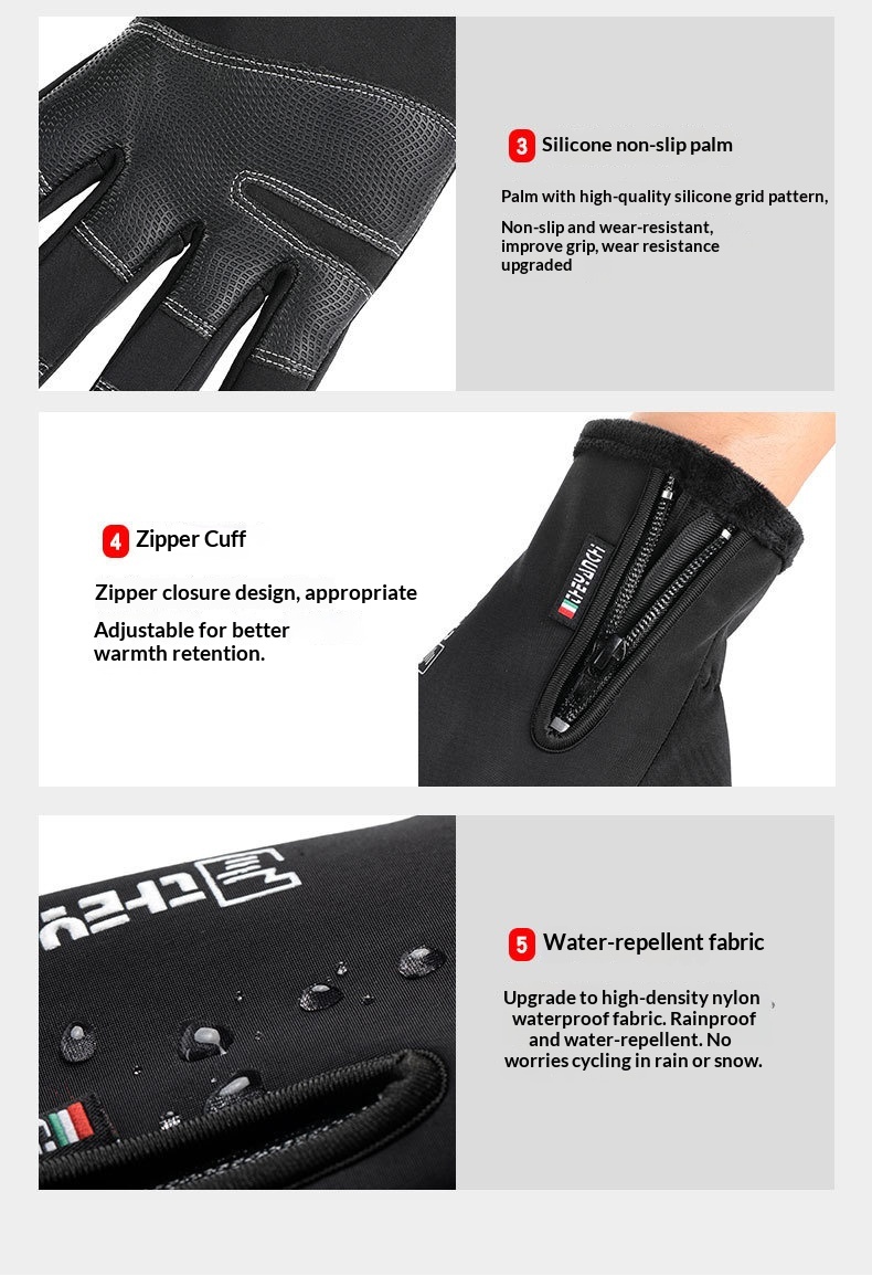 Junge Junge Junge Herbst und Winter Warm Sport Radfahren Winddicht Wasserabweisend Rutschfest Finger Touchscreen Zwei-Finger-Bedienung Angeln_voghion.com