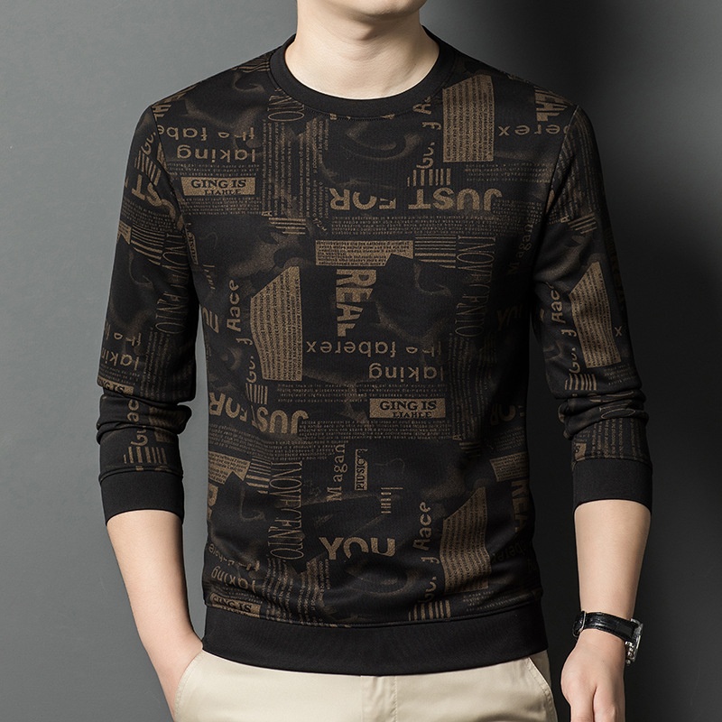 boy Boy Boy 2025 New 300g Men's Crew Neck Sweatshirt Stylish Casual Base Layer For Middle-aged And Young Adults Long Sleeve T-shirt_voghion.com