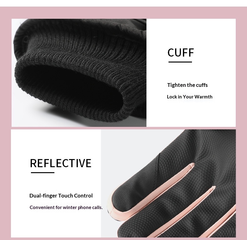 Guanti da sci caldi per coppia, invernali, foderati in pile, per esterni, da moto, antipioggia, antifreddo, antivento, spessi_voghion.com