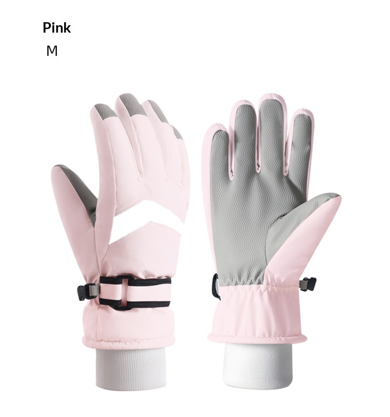 boy Boy Boy Women's Ski Winter Sports Outdoor Men's Warm Fleece Lined Windproof Cold-Proof Touchscreen Cycling Gloves_voghion.com