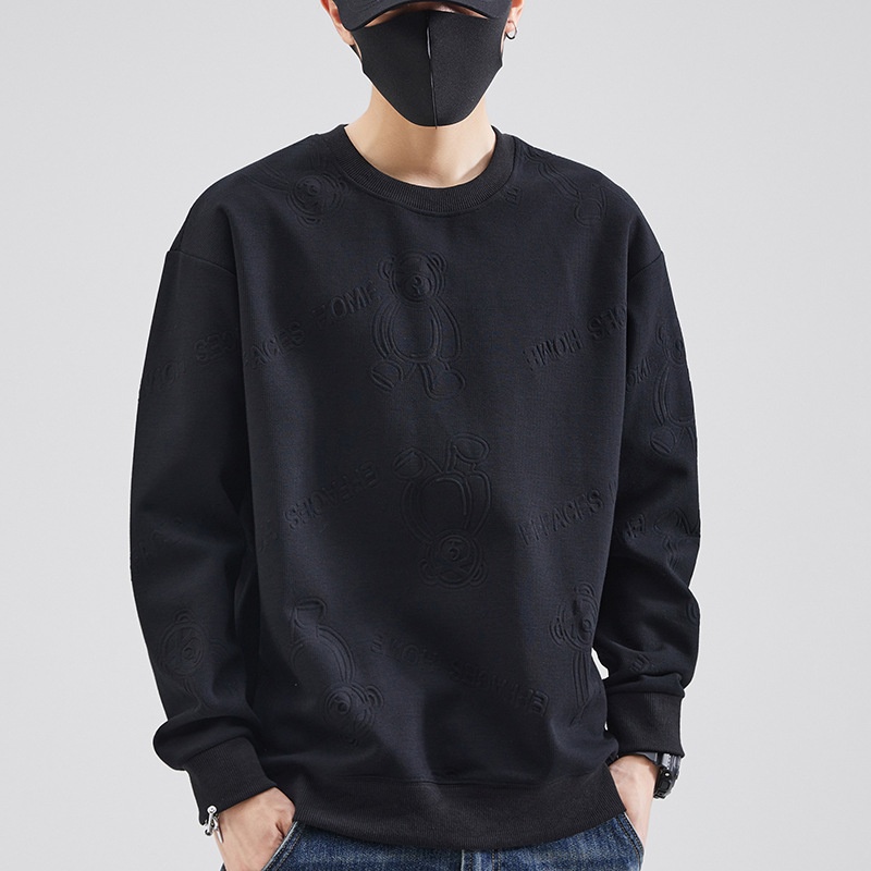 Garçon Garçon Shanggu Fashion 2025 Tenue Homme Col Rond Manches Longues Hiver Nouveau Sweat-shirt à Capuche Épais Haut Tendance_voghion.com