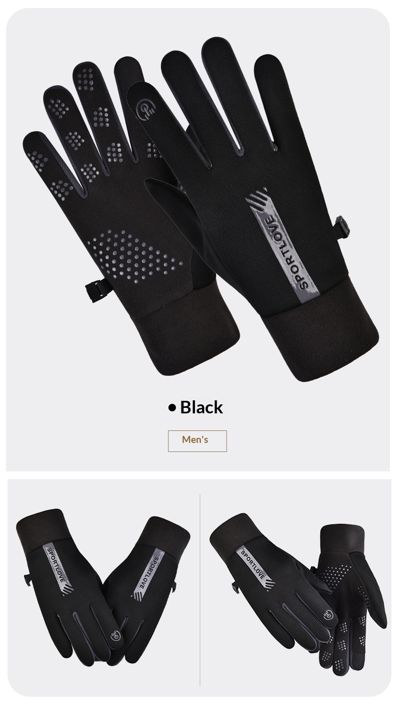 boy Boy Boy Winter Warm Anti-Slip Touchscreen Gloves For Men And Women, Fleece-Lined, Outdoor Sports, Skiing, Waterproof, Motorcycle_voghion.com