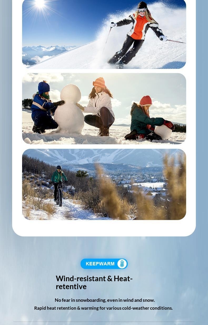 boy Boy Boy Winter Couple Ski Men Outdoor Cycling Waterproof Women Fleece Lined Warm Cold-Proof Five-Finger Touchscreen N07 Gloves_voghion.com