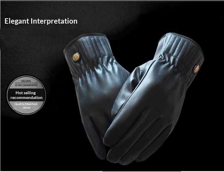 boy Boy Boy Wholesale Men's Gloves Winter Outdoor Riding Motorcycle Women's Washable Leather Touchscreen Warm Windproof Fleece In_voghion.com